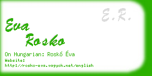eva rosko business card