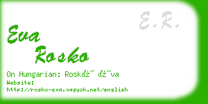 eva rosko business card